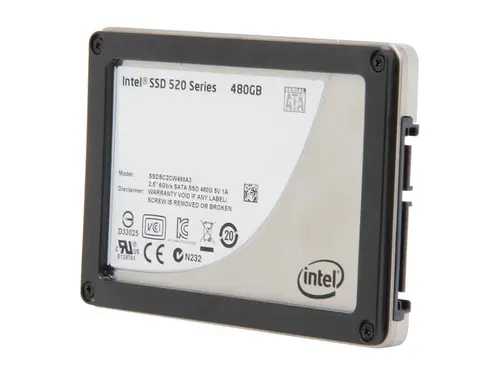 Intel 520 Series Cherryville 2.5' 480GB SATA III MLC Internal Solid State Drive (SSD) SSDSC2CW480A310