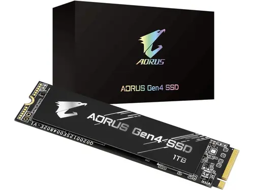 Gigabyte AORUS NVMe Gen4 M.2 1TB PCI-Express 4.0 Interface High Performance Gaming, 3D TLC NAND, External DDR Cache Buffer, SSD