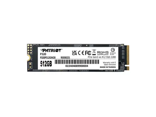 Patriot P320 M.2 2280 512GB PCI-Express 3.0 x4 Internal Solid State Drive (SSD) P320P512GM28 Up to 3,000MB/s