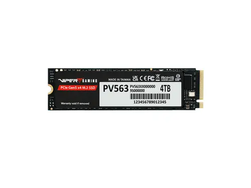 Patriot VIPER PV563 M.2 2280 4TB PCI-Express 5.0 x4 3D NAND TLC Internal Solid State Drive (SSD) PV563P4TBM28H