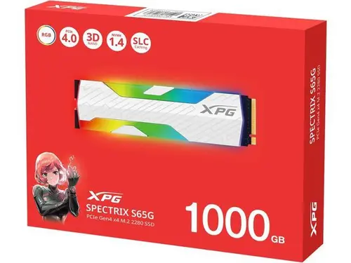 XPG SPECTRIX S65G 1TB Gen4 NVMe SSD with RGB Heatsink Up to 6,000 MB/s, PCIe 4 x4 M.2 2280 SSD, Solid State Drive, Work with PS5...