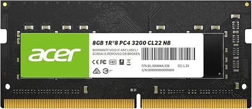Acer SD100 8GB RAM DDR4 (1x8GB) Laptop Ram 3200 MHz SODIMM PC4-2500 CL22 Memory 1.2v - BL.9BWWA.206