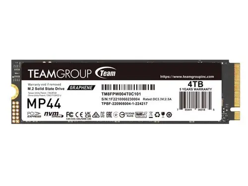 Team Group MP44 M.2 2280 4TB PCIe 4.0 x4 with NVMe TLC Laptop & Desktop & NUC & NAS, PS5 Compatible, Internal Solid State Drive (SSD), (R/W Speed...