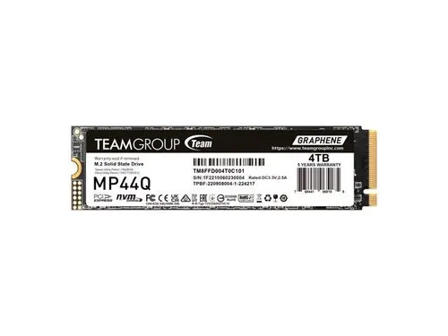 TEAMGROUP MP44Q 4TB PCIe Gen4 x4 M.2 2280 SSD Laptop & Desktop & NUC & NAS compatible, Speed up to 7400MB/s (TM8FFD004T0C101)