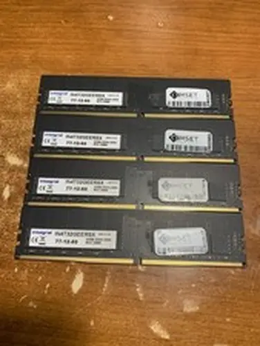 Integral 128GB (4x32GB) 2Rx8 DDR4-2666V UDIMM ECC Unbuffered IN4T32GEERSX