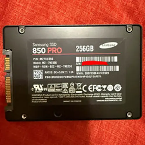 Samsung 850 PRO 256GB SATA III 2.5" 7mm Internal SSD MZ-7KE256 Black health:100%