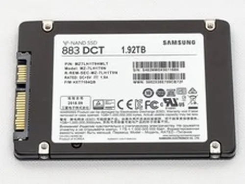 Samsung 883 DCT SATA 1.92TB 2.5" SSD MZ-7LH1T9N - SMART Good