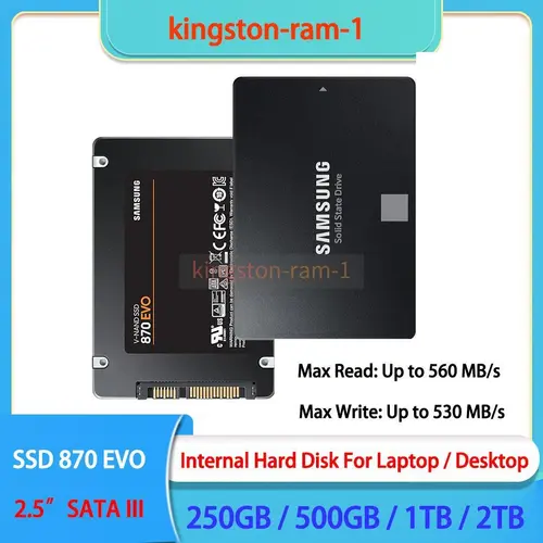 Samsung 870 EVO SSD 500GB 250GB 1TB 2TB SATA III Internal Solid State Drive Lot