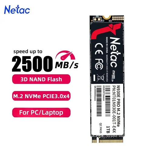 Netac 1TB M.2 2280 Internal SSD PCIe Gen3.0x4 NVMe Solid State Drive PC Laptop