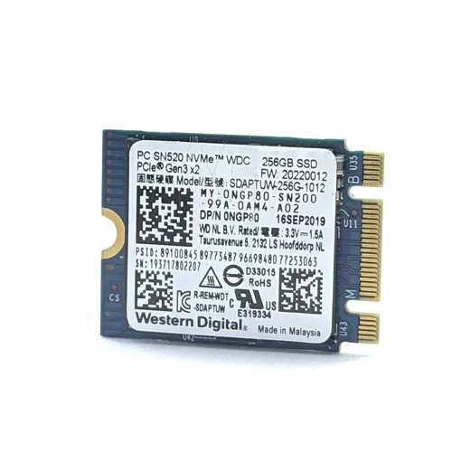 M.2 NVMe SSD 2230 two Notches B+M Key 128GB 256GB 512GB | Very Good health
