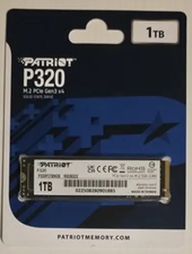 Patriot P320 1TB SSD 2280 M.2 PCIe Gen3 x4 NVMe 1.3 Internal SSD