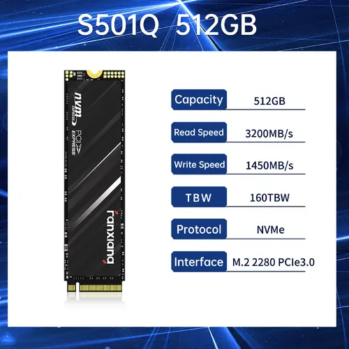 Fanxiang 1TB SSD M.2 2280 PCIe Gen 3 x 4 NVMe 3D Internal Solid State Drive LOT