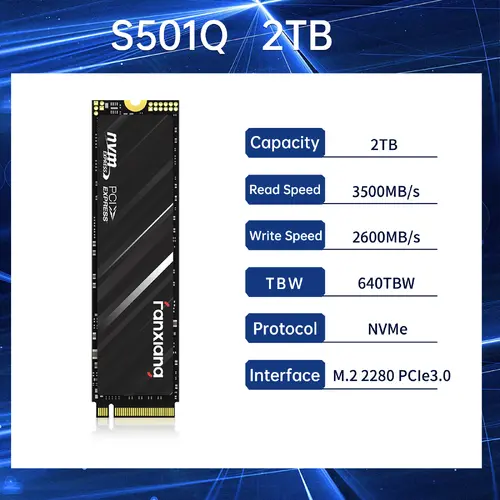 Fanxiang 1TB SSD M.2 2280 PCIe Gen 3 x 4 NVMe 3D Internal Solid State Drive LOT