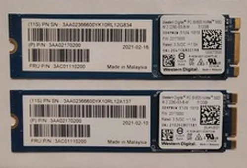 Lot of 2 WD PC SN520 512GB NVMe M.2 2280 SSD SDAPNUW-512G - Good Health