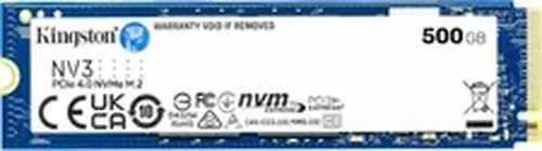 Kingston NV3 500GB M.2 2280 NVMe SSD PCIe 4.0 Gen 4x4 Up to 5000 MB/s