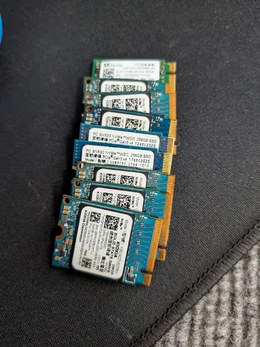 M.2 NVMe SSD 2230 M Key 128GB 256GB OEM Kioxia WD brands Good health + Adapter