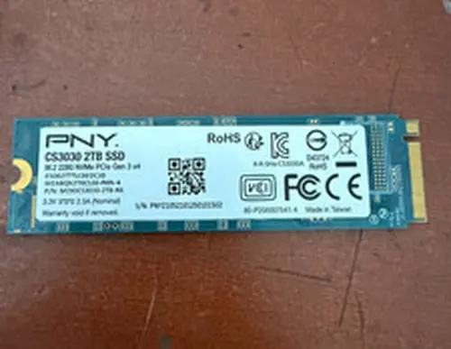 PNY XLR8 CS3030 2TB M.2 NVMe PCIe Gen3x4 Internal SSD M280CS3030-2TB-RB