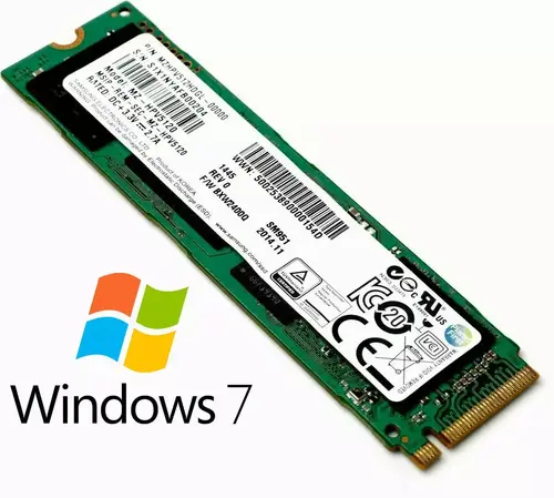 M.2 NVMe SSD 256GB Single Notch with Windows 7/10/11 Pro Installed