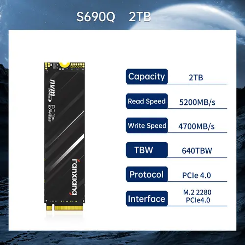 Fanxiang 128GB 256GB 512GB 1TB SSD M.2 NVMe PCIe GEN4/GEN3 Hard Drive 2TB 4T LOT