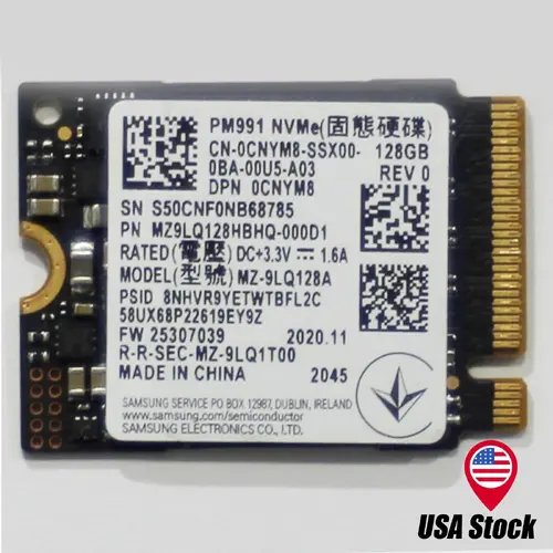 Samsung/Kioxia/Kingston etc. 2230 NVMe M.2 128GB/256GB SSD - Random Brand