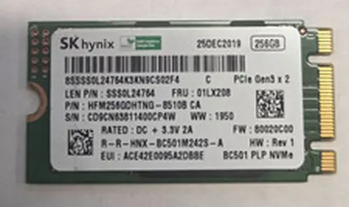 SK HYNIX 256GB M.2 NVMe 2242 SSD HFM256GDHTNG-8510B SSD Lenovo SSS0L24764