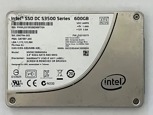 Intel SSD DC S3500 2.5" 80GB 120GB 160GB 300GB 480GB 600GB 800GB SATA 6Gb/s