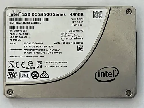 Intel SSD DC S3500 2.5" 80GB 120GB 160GB 300GB 480GB 600GB 800GB SATA 6Gb/s