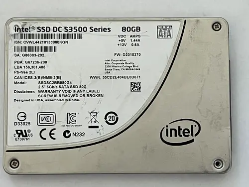 Intel SSD DC S3500 2.5" 80GB 120GB 160GB 300GB 480GB 600GB 800GB SATA 6Gb/s