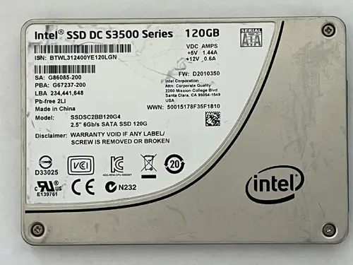 Intel SSD DC S3500 2.5" 80GB 120GB 160GB 300GB 480GB 600GB 800GB SATA 6Gb/s