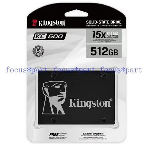 Kingston 2.5 in SSD KC600 SATA 3 256GB 512GB 1T 2TB Solid State Drive for PC lot