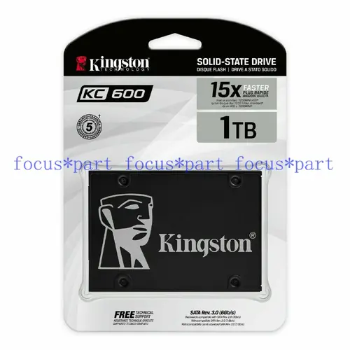 Kingston 2.5 in SSD KC600 SATA 3 256GB 512GB 1T 2TB Solid State Drive for PC lot