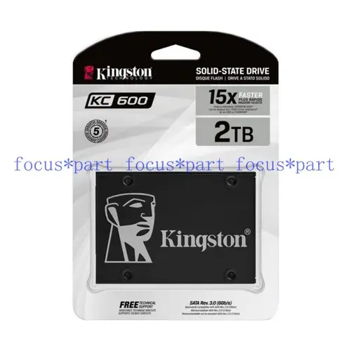 Kingston 2.5 in SSD KC600 SATA 3 256GB 512GB 1T 2TB Solid State Drive for PC lot