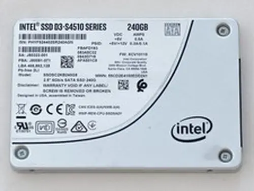 Intel D3-S4510 SSDSC2KB240G8 240GB 2.5" SATA SSD - 100% Health