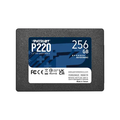 Patriot P220 256GB SSD 2.5" SATA III 6GB/s Internal Solid State Drive For PC/MAC