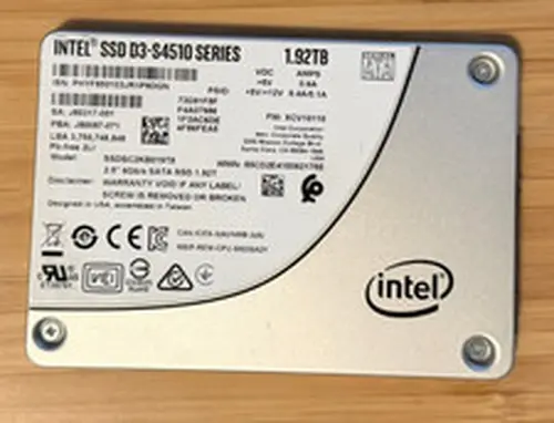 Intel D3-S4510 1.92TB SATA SSD SSDSC2KB019T8 - 100% Health - SMART