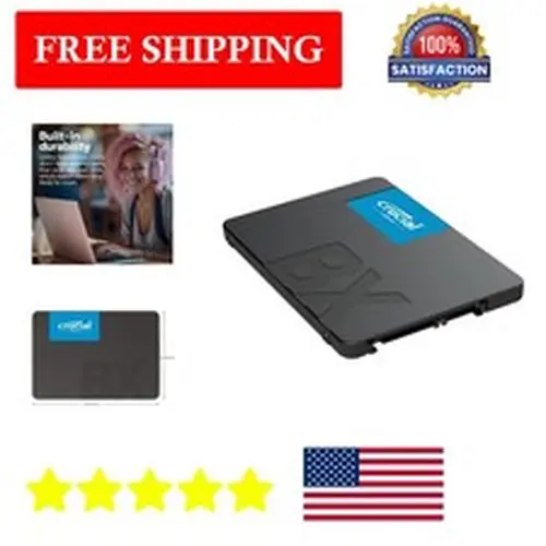 Efficient 240GB Crucial BX500 2.5-Inch SSD with Data Recovery Service Included