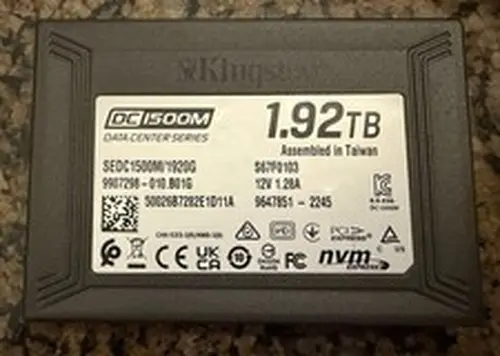 Kingston DC1500M 1.92TB U.2 NVMe Internal Enterprise SSD - SEDC1500M/1920G