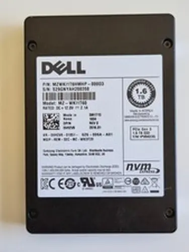 Dell 1.6TB Samsung SM1715 NVMe PCIe 2.5 U.2 SSD MZ-WKI1T60 VH2V8 99% life