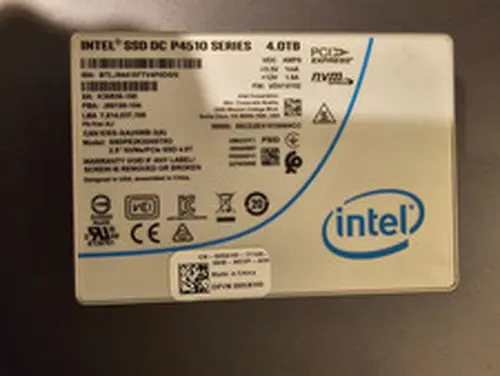 Intel DC P4510 4TB U.2 NVMe SSD Enterprise 0% Wear Extremely Low Use