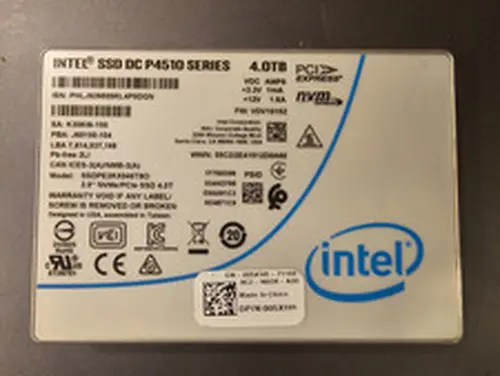 Intel P4510 4TB U.2 NVMe Enterprise SSD 0% Wear Only 499 Hours