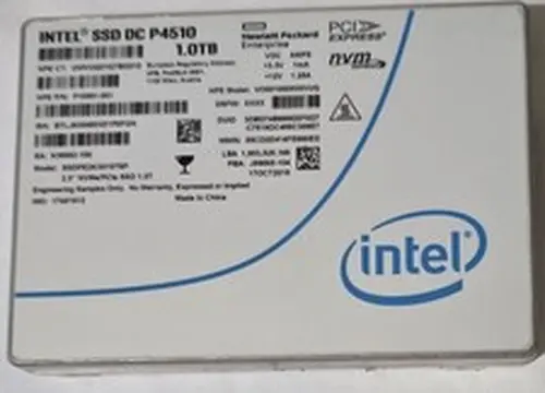 1TB HPE VO001000KWVUQ/SSDPE2KX010T8P DC P4510 NVMe U.2 SSD 2.5" ES