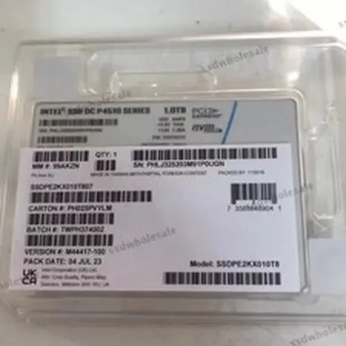 Intel DC P4510 Series 1TB 2.5" U.2 NVMe PCle SSDPE2KX010T8 VDV10131 SSD