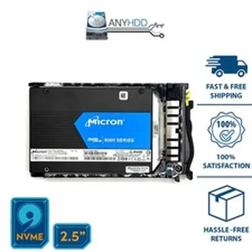 Micron 3.84TB NVMe SSD MTFDHAL3T8TDP PCIe Gen3 x4 U.2.5" 9300 PRO - no caddy