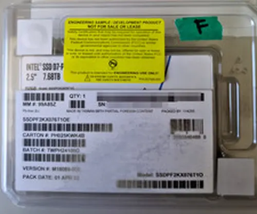 BRAND NEW Intel D7-P5510 7.68TB U.2 SERVER SSD NVME 2.5" SSDPF2KX076T1 | Sample