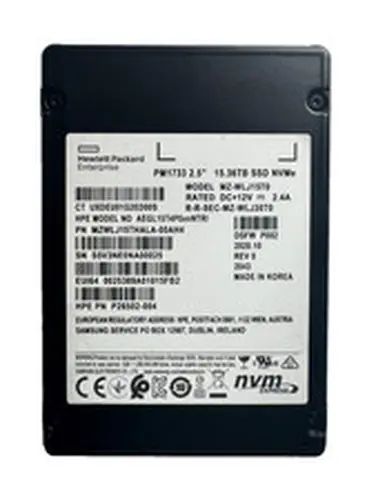 HPE SAMSUNG PM1733 15.36TB 2.5" PCIex4 NVMe U.2 SSD/ Low Hours/100% HEALTH