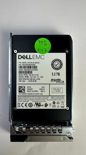 Dell Samsung PM1725B 3.2TB PCle NVMe Gen3 U.2.5in SSD Mixed Use 0K60N7 K60N7