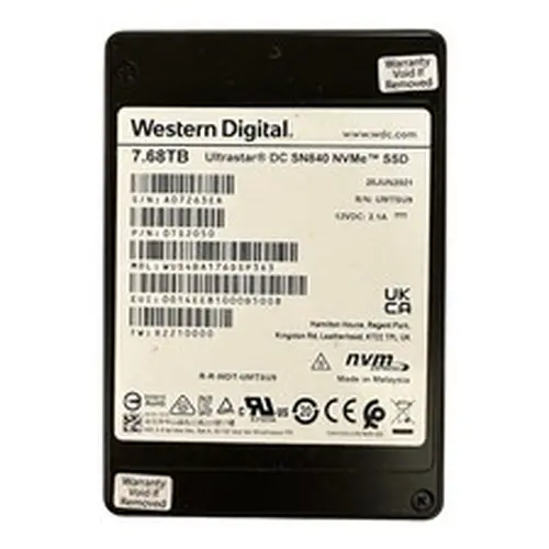 Western Digital Ultrastar DC SN840 7.68TB U.2 NVME SSD - 98% health