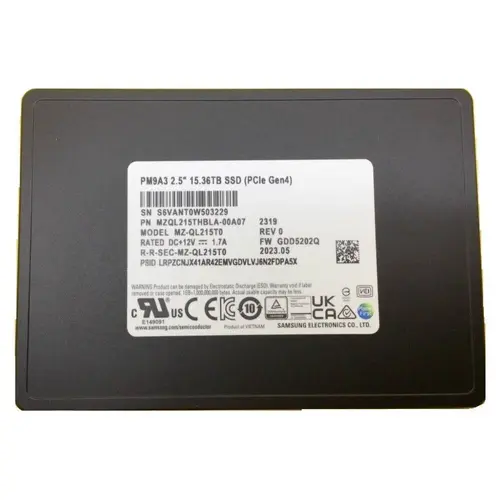 Samsung PM9A3 2.5" U.2 960GB 1.92TB 3.84TB 7.68TB 15.36TB PCIe4.0 Server SSD LOT