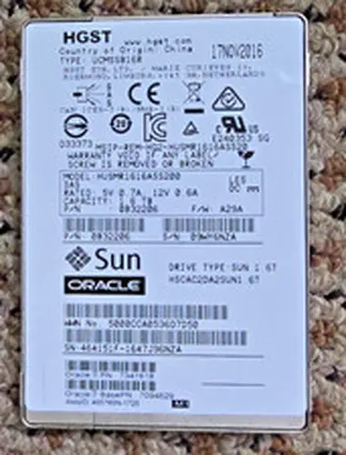 HGST 1.6TB SAS 12Gbps 2.5in ENT SSD HUSMR1616ASS200 oracle 7341618
