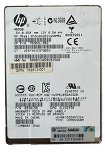 HPE HGST 480GB 2.5" SAS SSD 12Gbps/512b/s/Low Power On Time/Perfect 100% HEALTH